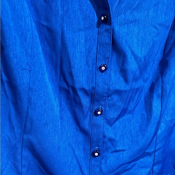 Cato Royal blue button down top women’s size 18/20 NWT - Picture 2 of 7